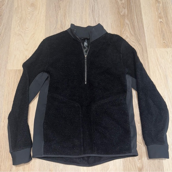 Lululemon Black Tundra Trek 1/2 Zip Sherpa Fleece Pullover - Size Small - Picture 2 of 9